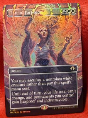 FOIL Flare of Fortitude (Borderless) from Modern Horizons 3 MTG Proxy