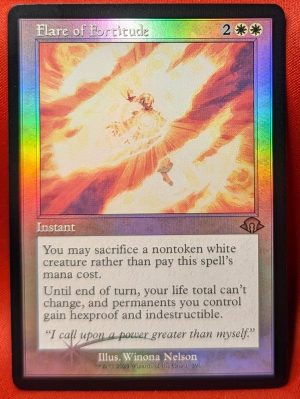 FOIL Flare of Fortitude (Retro Frame) from Modern Horizons 3 MTG Proxy