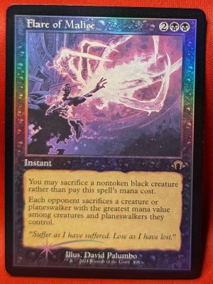 FOIL Flare of Malice (Retro Frame) from Modern Horizons 3 MTG Proxy