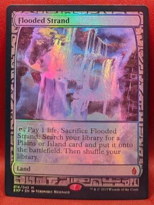 FOIL Flooded Strand from Zendikar Expedition Magic the Gathering Proxy