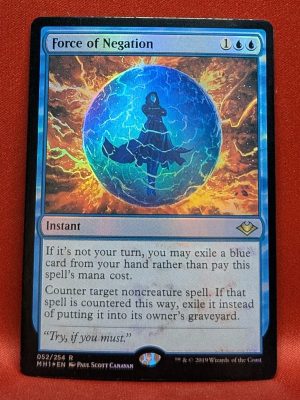 FOIL Force of Negation from Modern Horizons Magic the Gathering Proxy