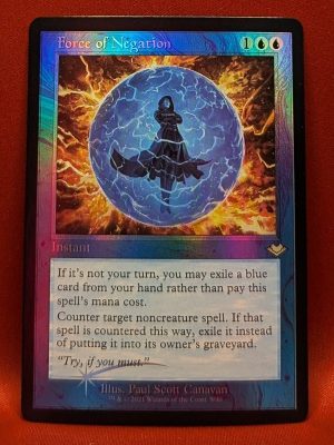 FOIL Force of Negation (Retro Frame) from Modern Horizons MTG Proxy