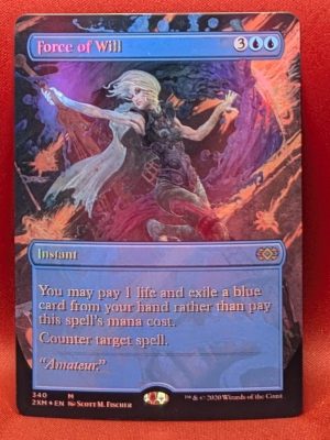 FOIL Force of Will from Double Masters Box Topper MTG Proxy