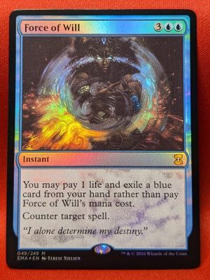 FOIL Force of Will from Eternal Masters MTG Proxy