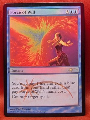 FOIL Force of Will from Judge Promo MTG Proxy