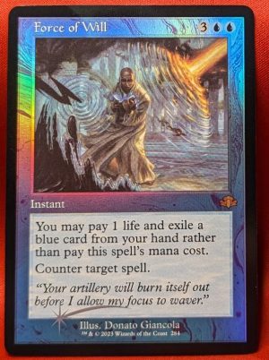 FOIL Force of Will (Retro Frame) from Dominaria Remastered MTG Proxy