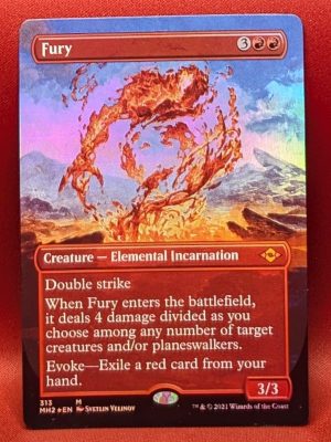 FOIL Fury (Borderless) from Modern Horizons 2 Magic the Gathering Proxy