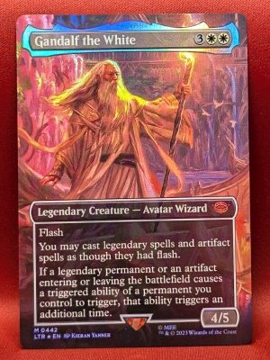 FOIL Gandalf the White from Universes Beyond: The Lord of the Rings: Tales of Middle-earth MTG Proxy