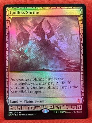 FOIL Godless Shrine from Zendikar Expedition Magic the Gathering Proxy