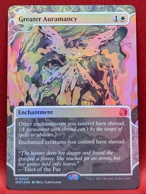 FOIL Greater Auramancy from Wilds of Eldraine: Enchanting Tales Magic the Gathering Proxy