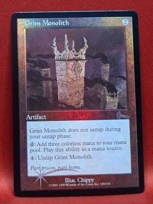 FOIL Grim Monolith from Urza's Legacy Magic the Gathering Proxy