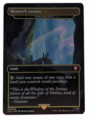 SURGE FOIL Henneth Annun - Reflecting Pool from Commander: The Lord of the Rings: Tales of Middle-earth MTG Proxy