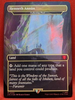 SURGE FOIL Henneth Annun - Reflecting Pool from Commander: The Lord of the Rings: Tales of Middle-earth Magic the Gathering Proxy