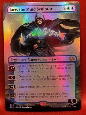 FOIL Jace, the Mind Sculptor (Borderless) from Double Masters Box Topper MTG Proxy