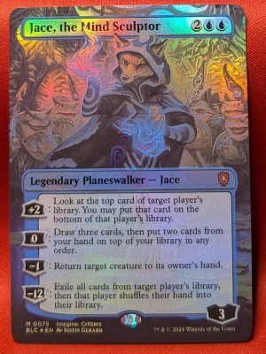 FOIL Jace, the Mind Sculptor (Borderless) from Commander: Bloomburrow MTG Proxy