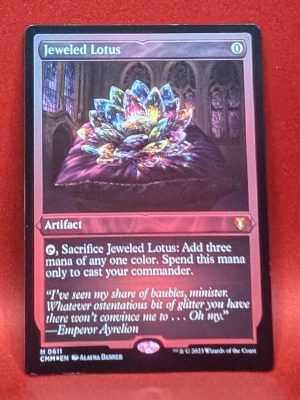 ETCHED FOIL Jeweled Lotus from Commander Masters MTG Proxy