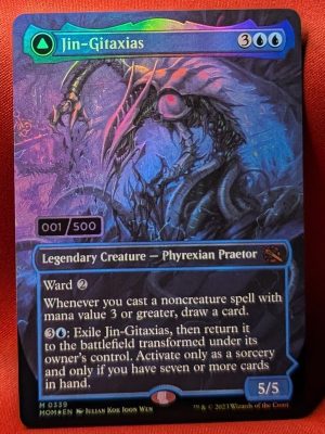 FOIL Jin-Gitaxias (Serial Numbered 001/500) from March of the Machine MTG Proxy