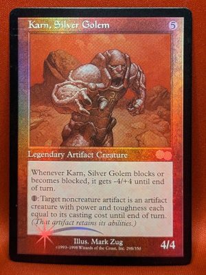 FOIL Karn, Silver Golem from Arena Promo MTG Proxy