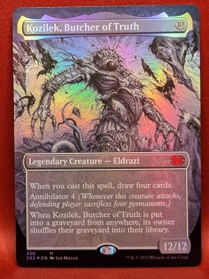 FOIL Kozilek, Butcher of Truth (Borderless) from Double Masters 2022 MTG Proxy