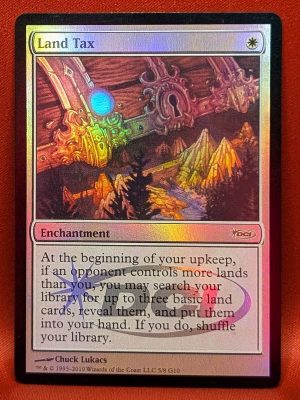 FOIL Land Tax from Judge Promo MTG Proxy