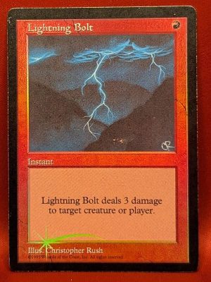 FOIL Lightning Bolt from Judge Promo MTG Proxy