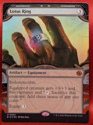 RAISED FOIL Lotus Ring (Showcase) from Outlaws of Thunder Junction: The Big Score MTG Proxy