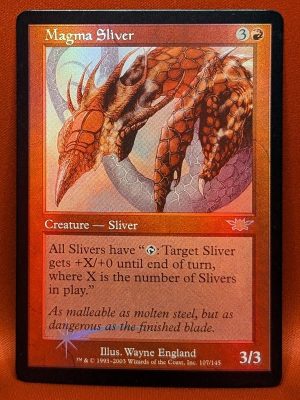 FOIL Magma Sliver from Legions Magic the Gathering Proxy