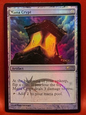 FOIL Mana Crypt from Judge Promo MTG Proxy