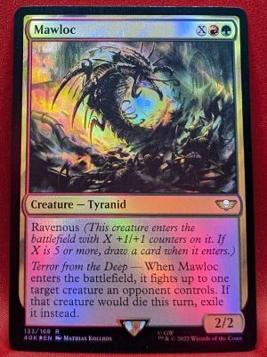 FOIL Mawloc from Universes Beyond: Warhammer 40,000 Magic the Gathering Proxy