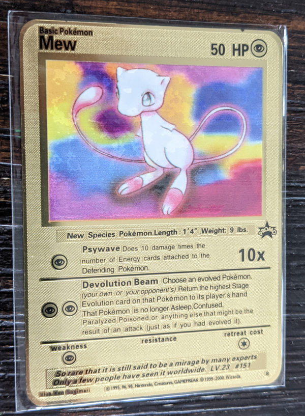 GOLD Mew metal collector's Replica