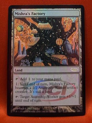 FOIL Mishra's Factory from Judge Promos Magic the Gathering Proxy