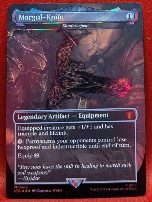 FOIL Morgul-Knife (Shadowspear) from Commander: The Lord of the Rings: Tales of Middle-earth Magic the Gathering Proxy