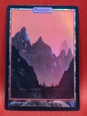 FOIL Mountain from Unhinged Magic the Gathering Proxy