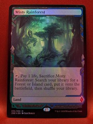 FOIL Misty Rainforest from Zendikar Rising Expedition Magic the Gathering Proxy