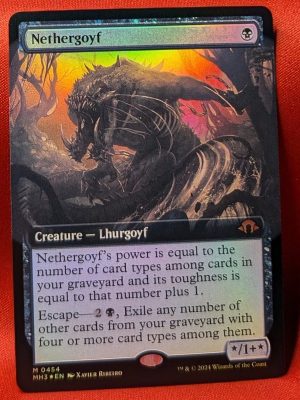 FOIL Nethergoyf (Extended Art) from Modern Horizons 3 MTG Proxy