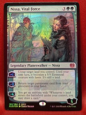 FOIL Nissa, Vital Force from SDCC 2018 Promo MTG Proxy