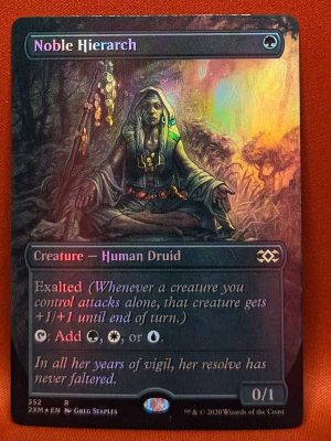 FOIL Noble Hierarch (Borderless) from Double Masters MTG Proxy