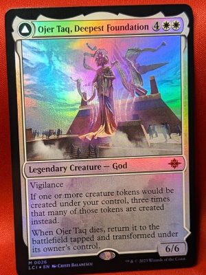 FOIL Ojer Taq, Deepest Foundation from The Lost Caverns of Ixalan MTG Proxy