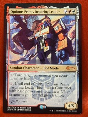 FOIL Optimus Prime, Inspiring Leader from Heroes of the Realm Promos MTG Proxy