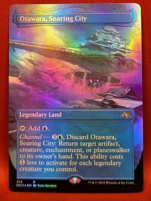 FOIL Otawara, Soaring City (Extended Art) from Kamigawa: Neon Dynasty MTG Proxy