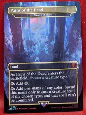 SURGE FOIL Paths of the Dead - Cavern of Souls from Commander: The Lord of the Rings: Tales of Middle-earth Magic the Gathering Proxy