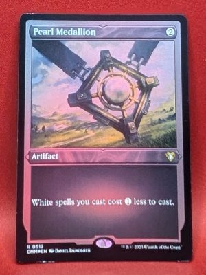 ETCHED FOIL Pearl Medallion from Commander Masters MTG Proxy