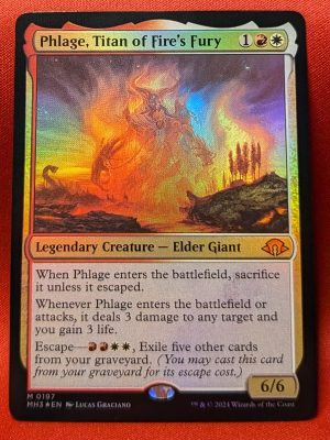 FOIL Phlage, Titan of Fire's Fury from Modern Horizons 3 MTG Proxy