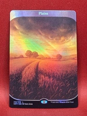 FOIL Plains from Unstable Magic the Gathering Proxy