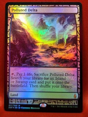 FOIL Polluted Delta from Zendikar Expedition Magic the Gathering Proxy