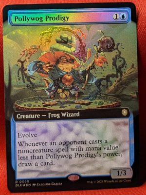 FOIL Pollywog Prodigy (Extended Art) from Commander: Bloomburrow MTG Proxy