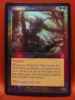 FOIL Primeval Titan from Time Spiral: Remastered MTG Proxy