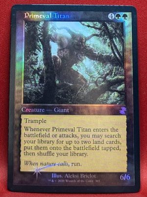 FOIL Primeval Titan from Time Spiral: Remastered Magic the Gathering Proxy