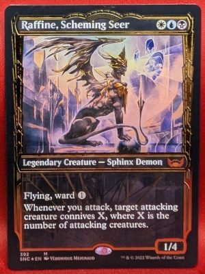 RAISED FOIL Raffine, Scheming Seer (Gilded) from Streets of New Capenna MTG Proxy