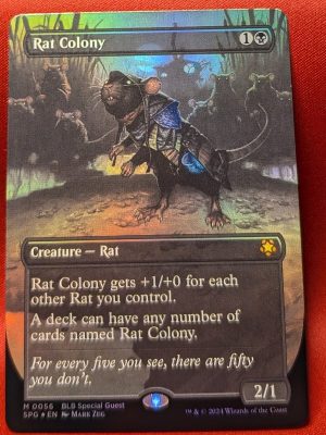 FOIL Rat Colony (Borderless) from Special Guests MTG Proxy